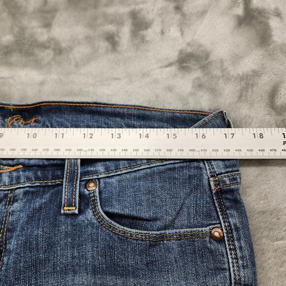 Old Navy Jeans Womens 10 Blue The Flirt Mid Rise Boot Cut Stretch Casual Y2K - Picture 9 of 13